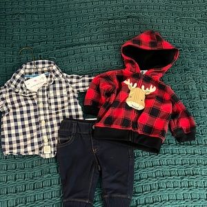 Set of 3 hoodie, shirt and jeans